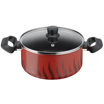Tefal Tempo Flame Stewpot 22cm with Glass Lid
